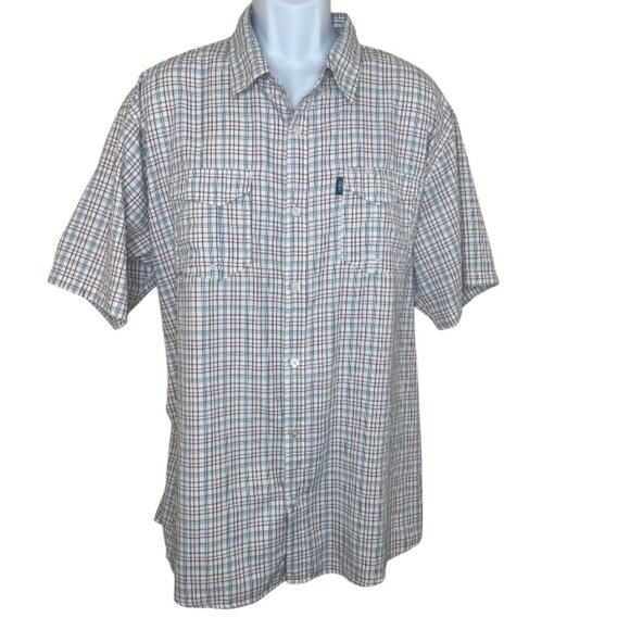 AFTCO Men's Atomic SS Short Sleeve Woven Vented Fishing Shirt Sz XXL Outdoors - Picture 1 of 11